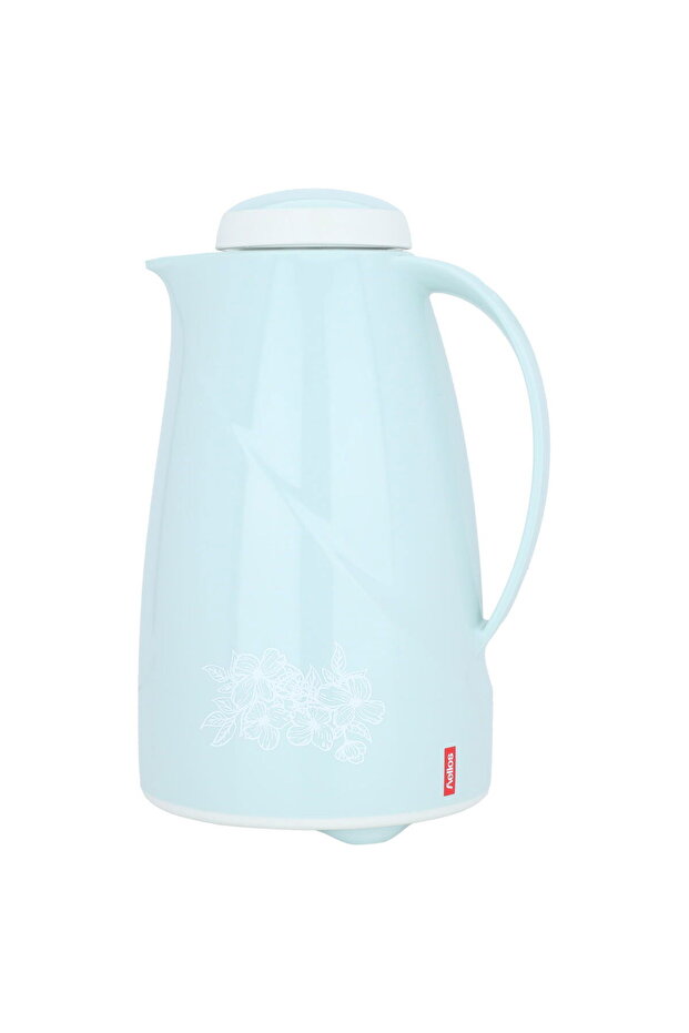 German Thermos, Light Green, Rose Pattern, 1.5 Liters
