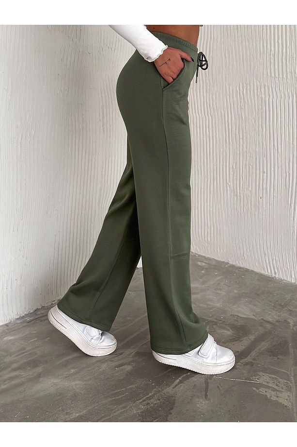 Şardonlu Modal Eşofman Altı -geniş Paça Eşofman Altı - 5