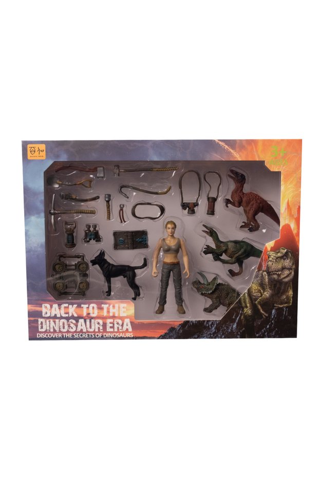 Kadın Figürlü Dinozor Seti