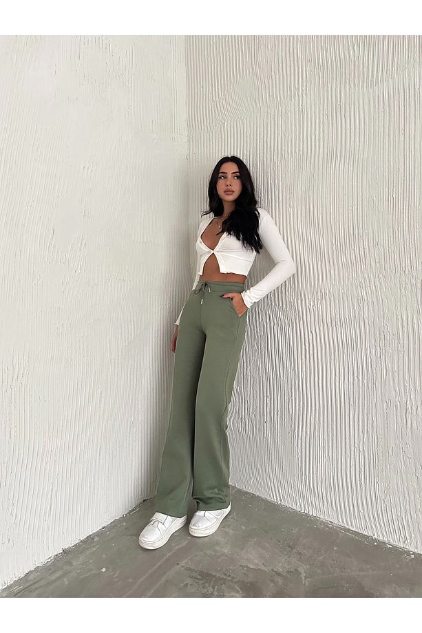 Şardonlu Modal Eşofman Altı -geniş Paça Eşofman Altı - 3