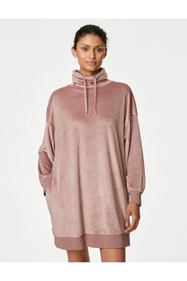 Flexifit: Uzun Kollu Kadife Gecelik - 3