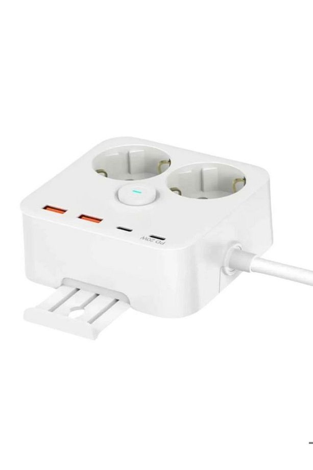 3680W 2'li Priz, 2 USB ve 2 Type-C Portlu, 1.4m Kablo, 3.4A Çıkış, Askı Aparatlı, Akım Korumalı - 6