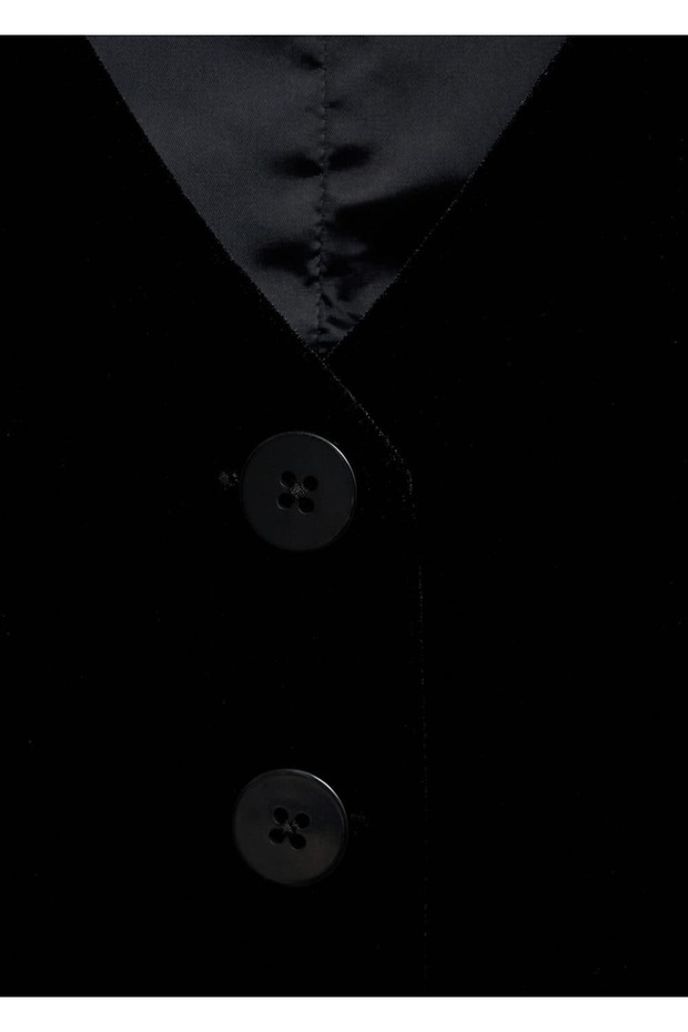 Crop kadife yelek - 8