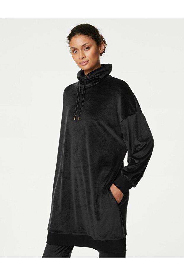 Flexifit: Uzun Kollu Kadife Gecelik - 1