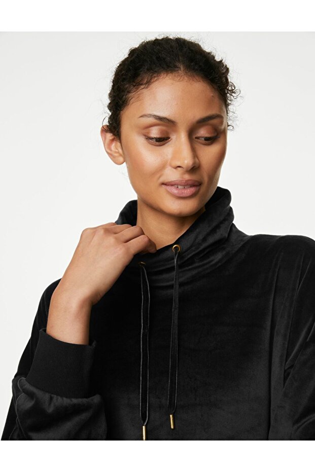 Flexifit: Uzun Kollu Kadife Gecelik - 3