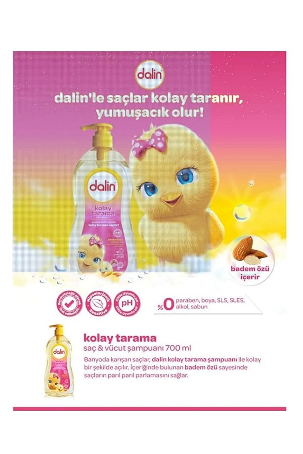 Badem Yağlı Kolay Tarama Şampuanı 700 ml - 4