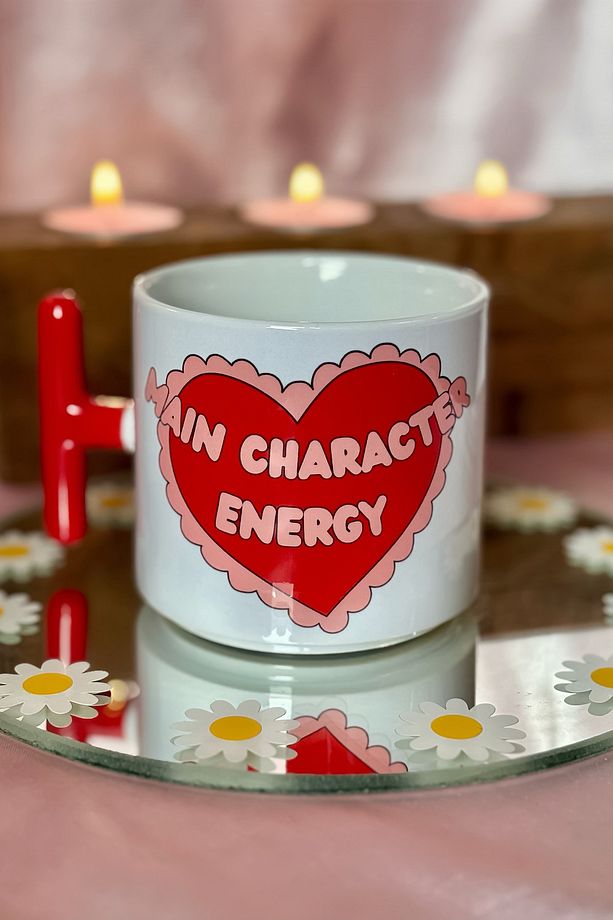 Main Character Energy Kırmızı Kulplu Kupa - 2