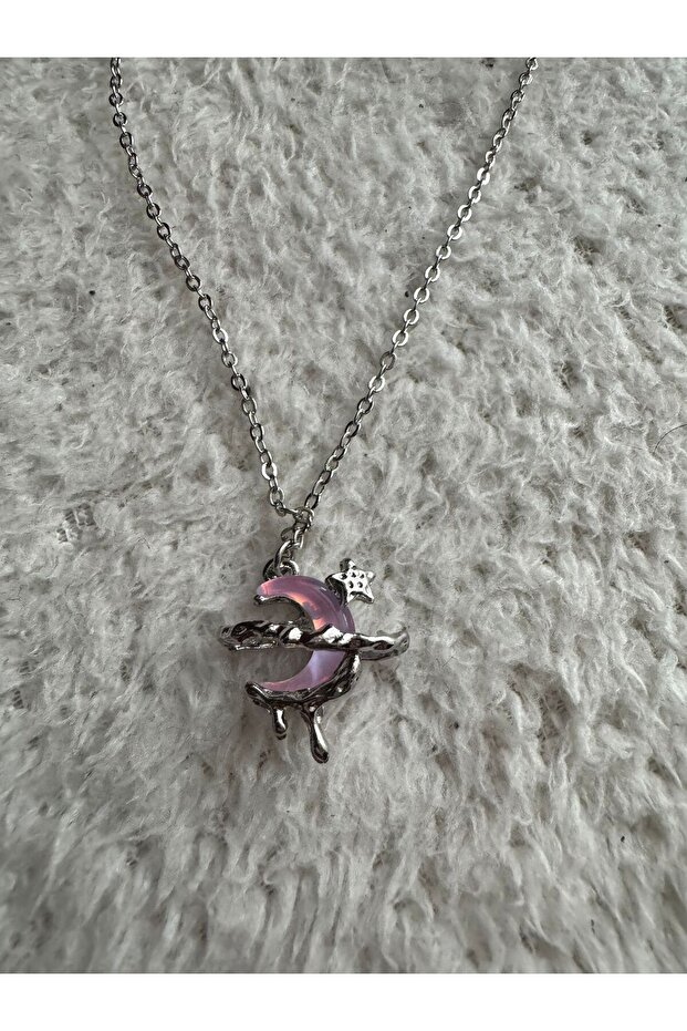 Moon Stone Design Gift Necklace
