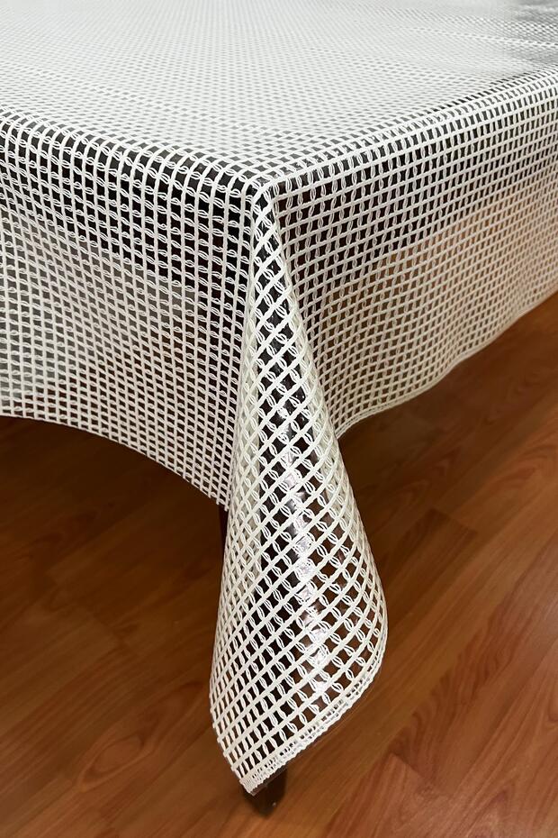 Pvc Transparent Coated Tablecloth Hasır_1032-B