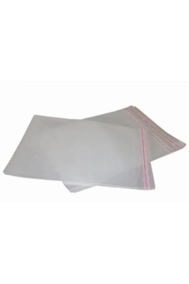 5x15+5 cm (5*20) 250 Adet - Şeffaf Bantlı Yapışkanlı OPP Jelatin Poşet - 4