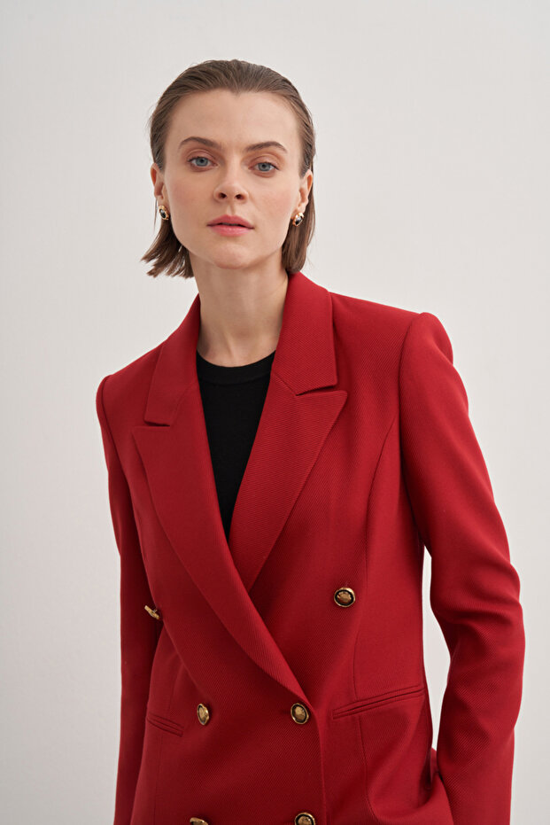 Fleto Cepli Düğmeli Ceket - 4