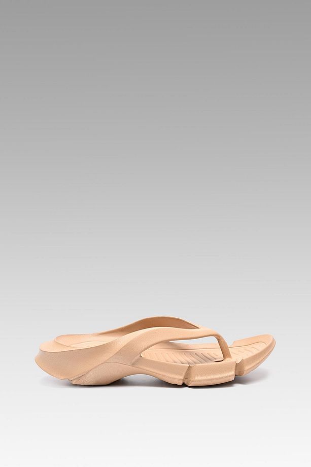 Unisex Bej Faylon Mat Ultra Light Unisex Terlik 2cm BYNDFAY03 - 6