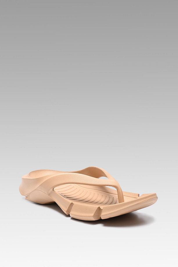 Unisex Bej Faylon Mat Ultra Light Unisex Terlik 2cm BYNDFAY03 - 4