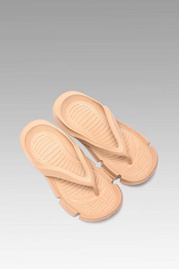 Unisex Bej Faylon Mat Ultra Light Unisex Terlik 2cm BYNDFAY03 - 5
