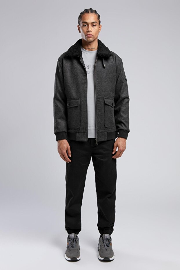 Bert Erkek Mont Antrasit - 1