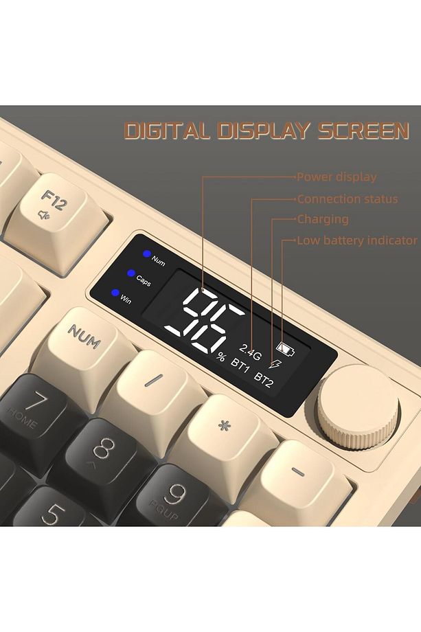 Freewolf M96 2.4g Bt5.0 Çift Bağlantılı Tft Led Ekranlı Reinbow Gaming Oyuncu Klavye - 3