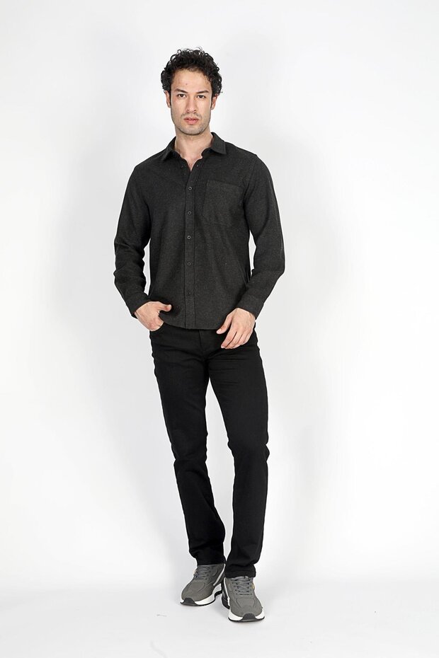 Jagger Men's Slim Straight Slim Fit Regular Waist Straight Leg Jean Trousers Black