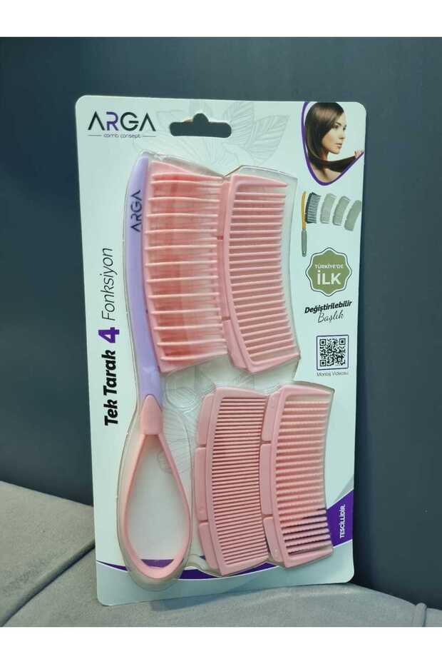 Functional Comb with 4 Heads - Replaceable Handle Circle - 2