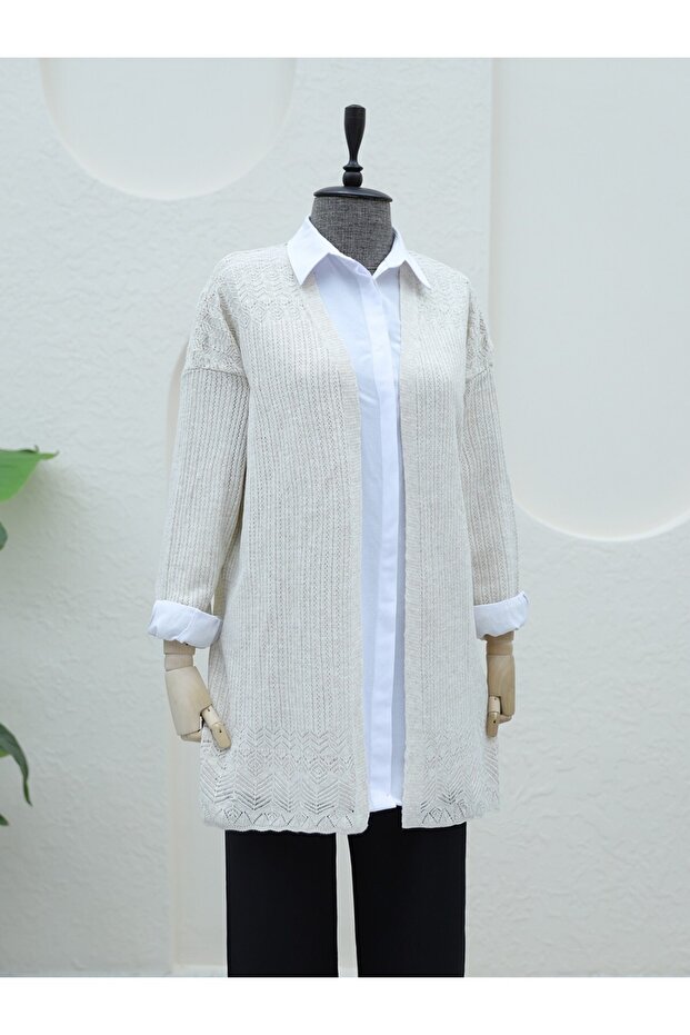 تنورة منقوشة وكارديجان مخرم - حجر - 2