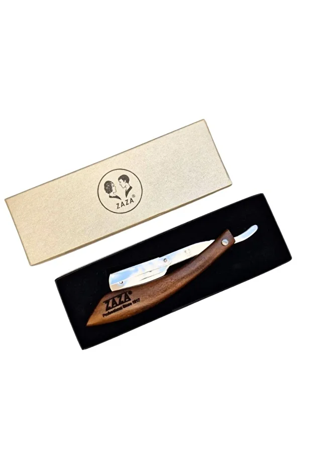 Wooden Handle Razor – Classic Razor in Special Box for Professional Shaving - 1