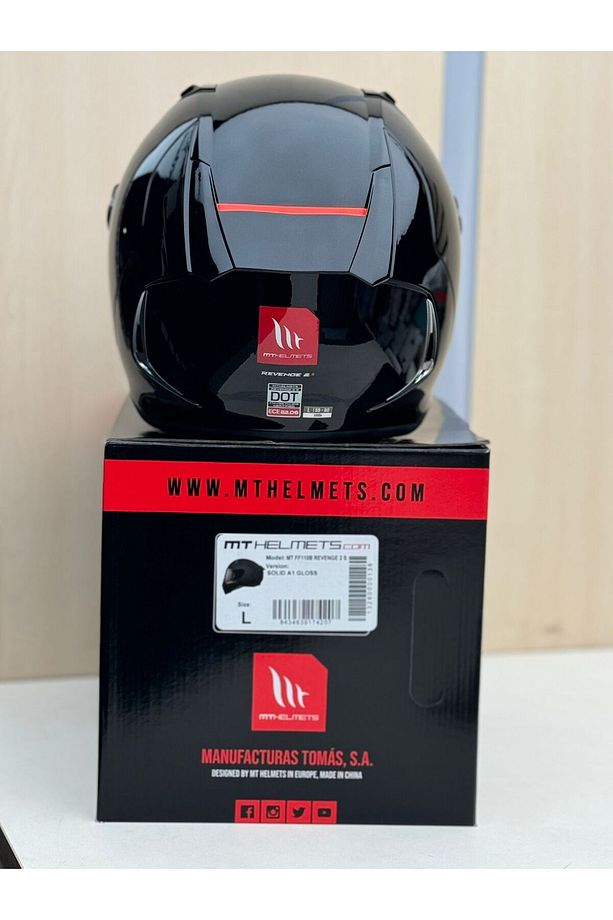 Revenge 2 Solıd A11 Gloss Black Şeffaf Vizörlü Kask - 2