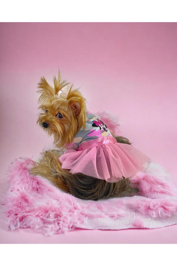 Pinky Minnie Tütülü Köpek Elbisesi, Kıyafeti Tutu - 3