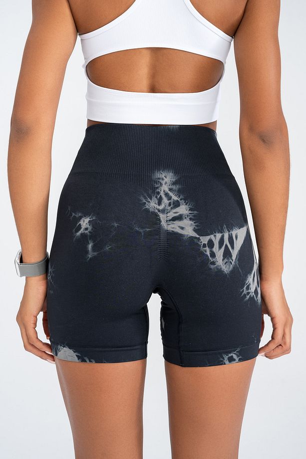 Süper Esnek Push-up Detalı  Batik Desen Şort - 6