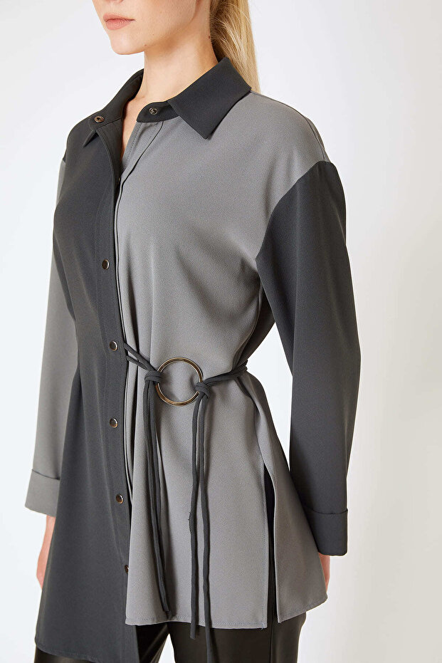 Çift Renkli Gömlek - 7