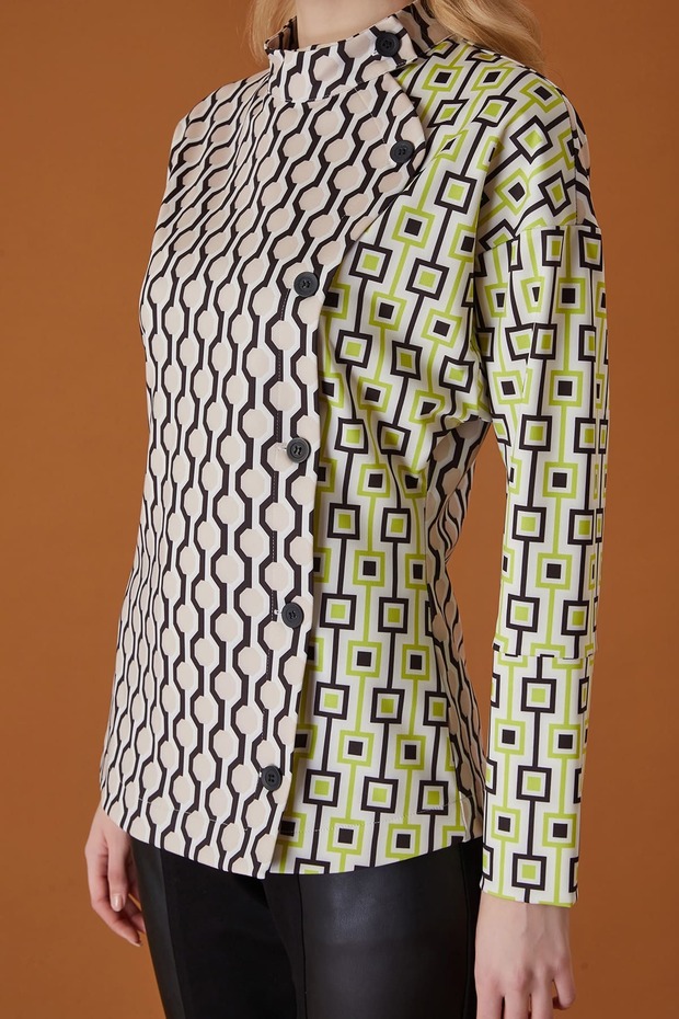 Grafik desenli gömlek - 3