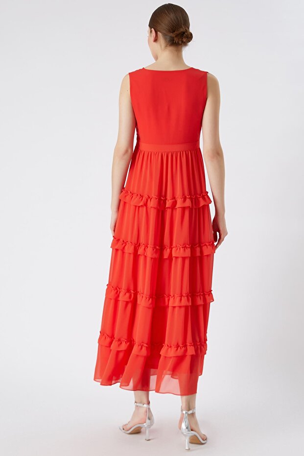 Uzun Şifon Elbise - 4