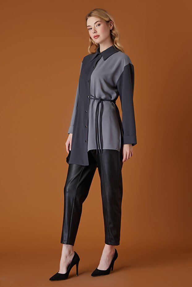 Çift Renkli Gömlek - 1