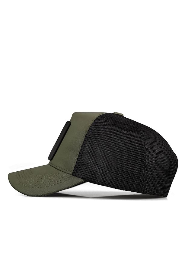 V1 Aslan Logolu Haki-siyah Trucker Şapka - 4