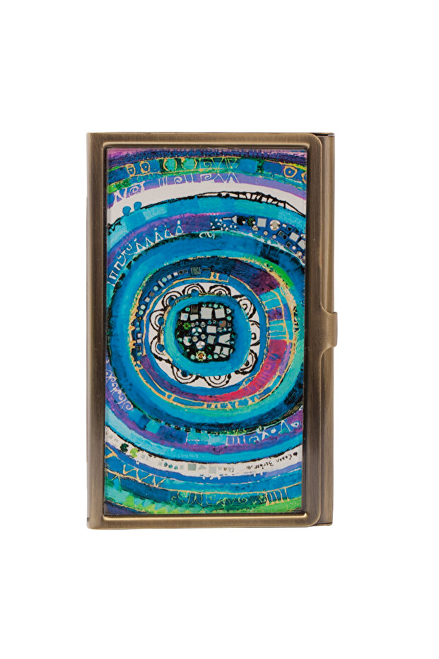 Evil Eye Metal Cover Card Holder