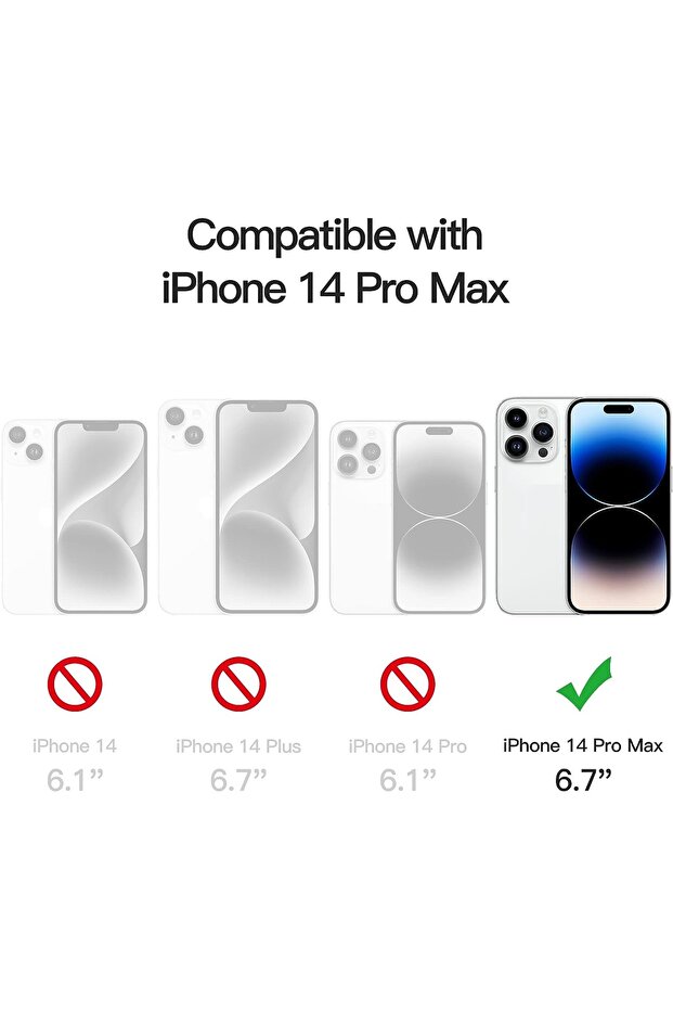 (2-Pack Guard Ghost) iPhone 14 Pro Max Compatible Ghost Full Coverage Guard Series Glass Screen Protector - 2
