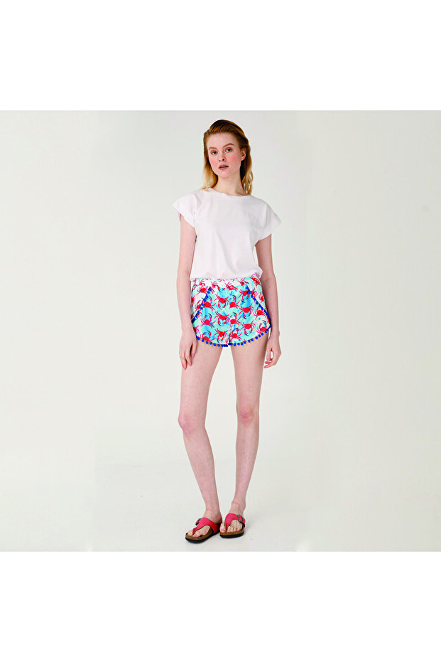 شورت قصير بنقشة السلطعون - 8