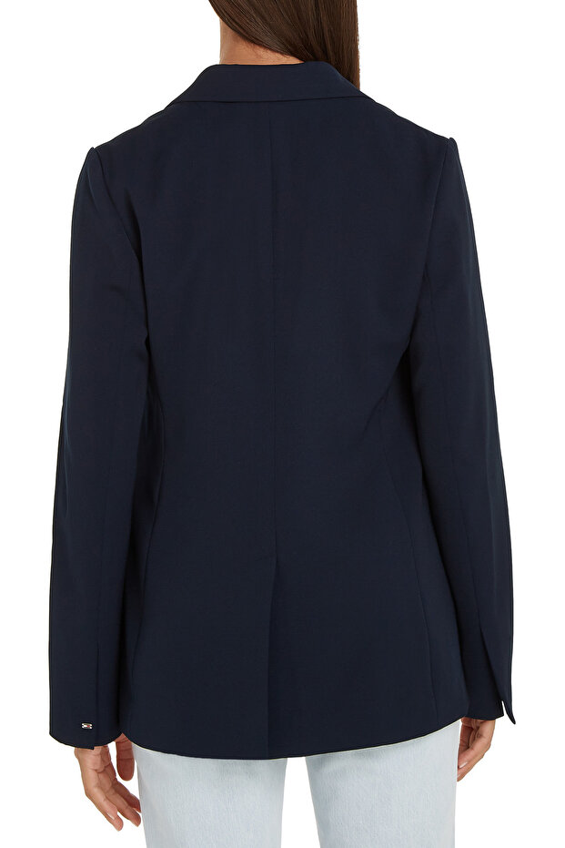 سترة ذات أزرار ذهبية وصدر واحد - 5