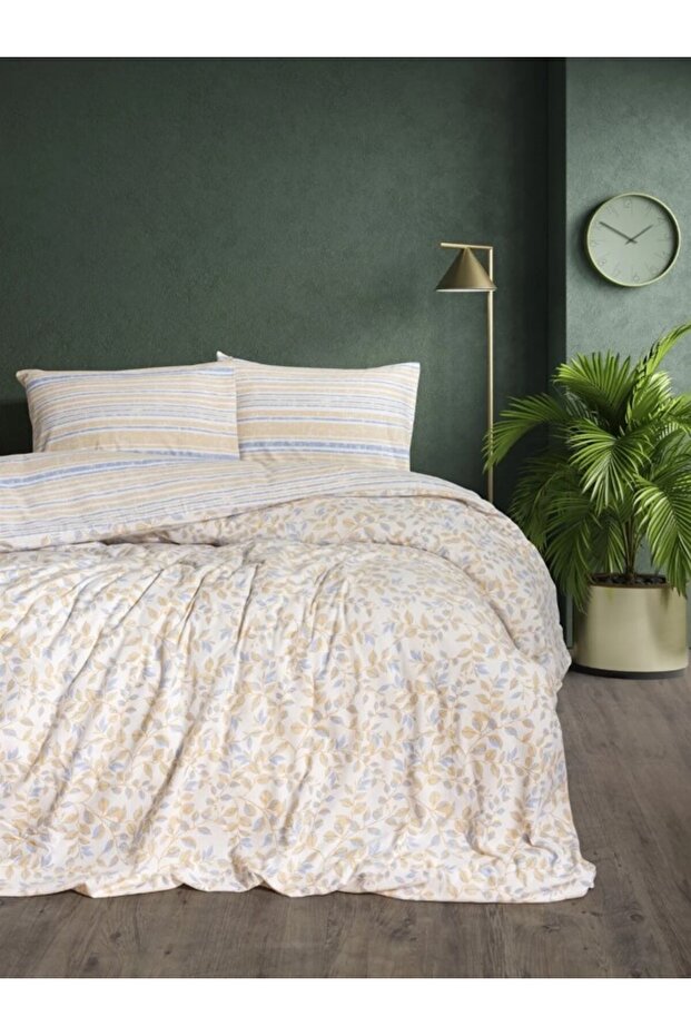 Flannel Duvet Cover Single Roof Blue