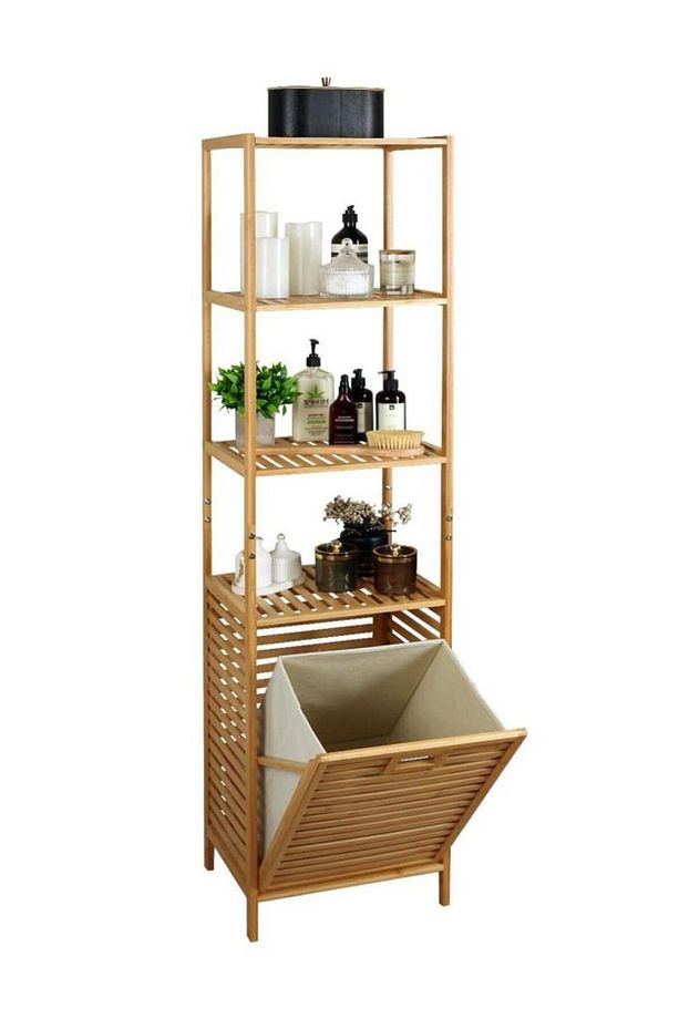 Bambu 4 Raflı Çamaşır Sepeti DB-0009H - 2