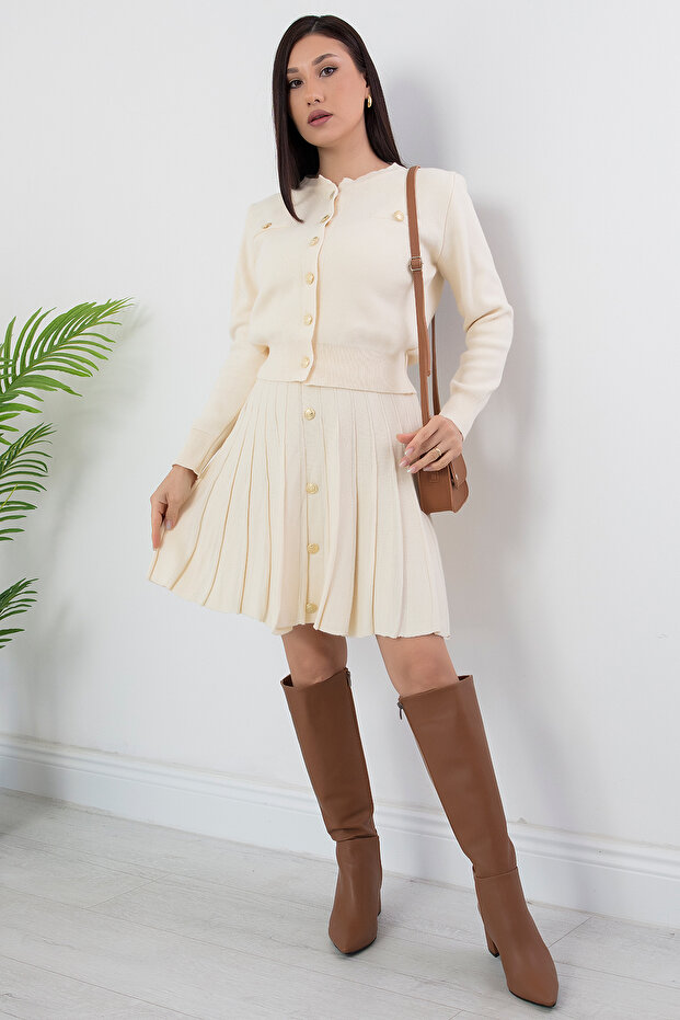 Düğmeli İkili Triko Takım MOD01 - 5