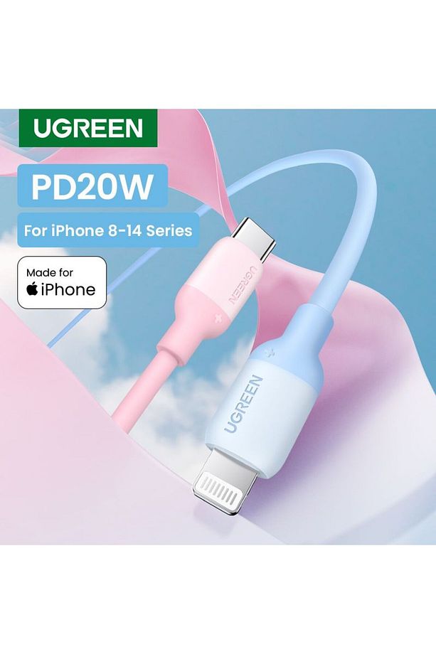USB-C - Lightning Silikon Kablo 1m - Lacivert - 3