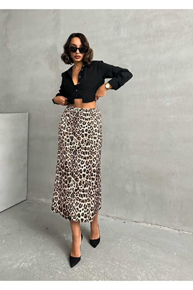Fusta cu imprimeu leopard - 3