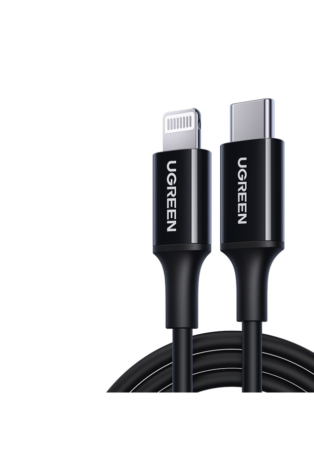كابل USB-C إلى Lightning M/M بغطاء مطاطي بطول 2 متر - أسود