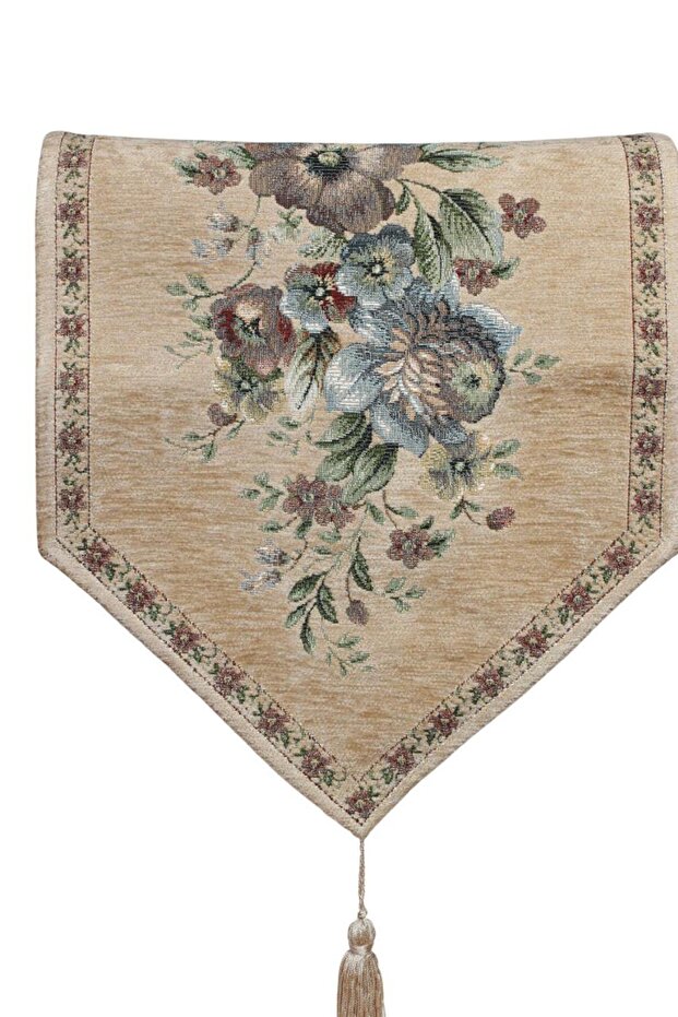 كيناي جاكار منسوج GOBLEN DECORATIVE RUNNER 30*150 قهوة حليب