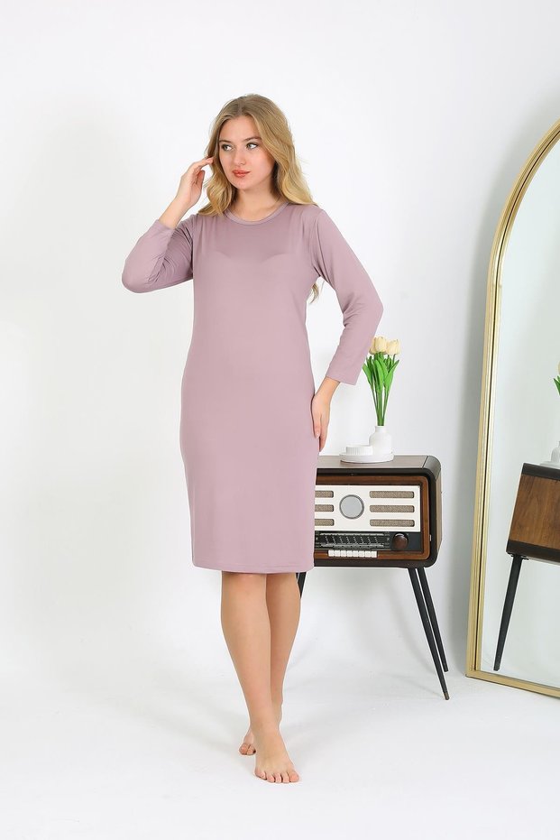 Cotton Home Dress Tunic Nightgown Powder 13132