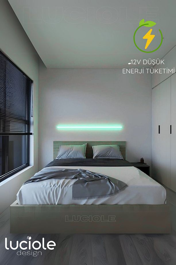 Led Abajur Aplik Gece Lambası Rgb Lambader 16 Renkli Uzaktan Kumandalı Işık 4 Animasyonlu Ledap2 - 3