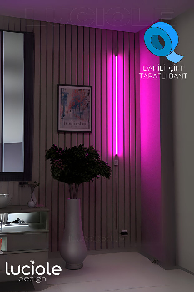 Uzaktan Kumandalı Led Lambader - Yatak Üstü, Tv Yanı ,oturma Odası Çok Renkli Rgbledlight - 5