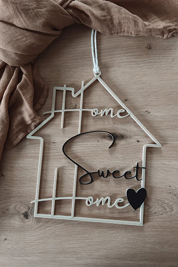 Ev Kapı Süsü, Home Sweet Home, 3d Baskılı Kapı Süsü - 3