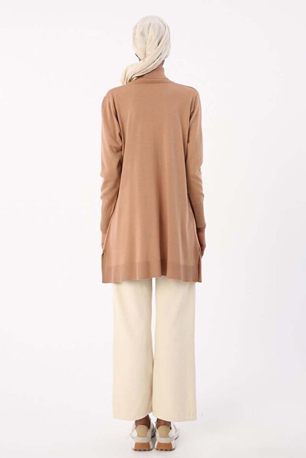 Camel Balıkçı Yaka Triko Tunik - 4