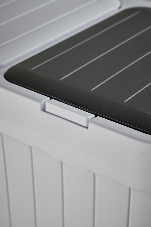 Two Compartment Automatic Lid Dirty Laundry Basket - 7