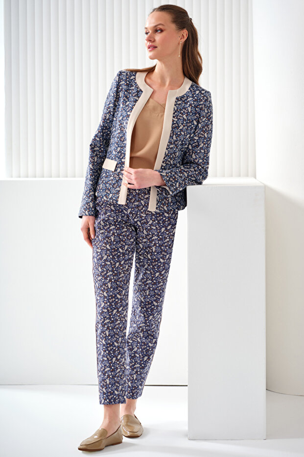 Çiçek Desenli Ceket - 2